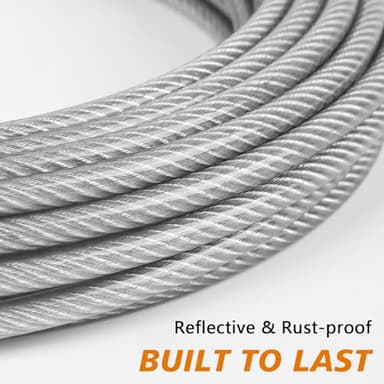 XiaZ Dog Tie Out Cable 100ft, Heavy Duty Dog Chains for Outside with Lockable Hook, Pet Runner Cable Leads for Yard, Dogs Line Tether for Small Medium Large Dogs Up to 250 LBS - Image 5