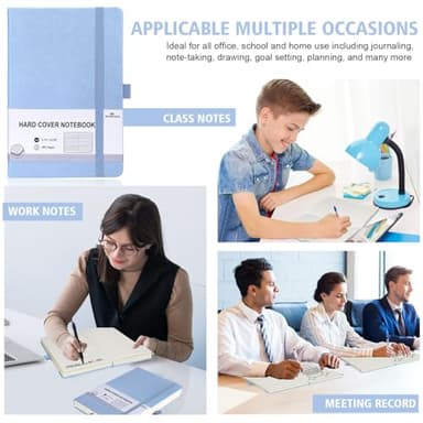 EMOMAS Lined Journal Notebook, 1 Pack (Sky Blue), 360 Pages, 9.8 inches x 6.9 inches - 100 gsm Thick Paper, Hardcover - Image 7