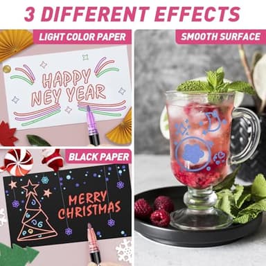 Stocking Stuffers for Kids, Outline Glitter Markers, Stocking Stuffers for Teen Girl Gifts Trendy Stuff, 12 Shimmer Markers Outline Pens for Art Supplies for Kids 9-12, Gifts for 4-12 Year Old Girls - Image 2