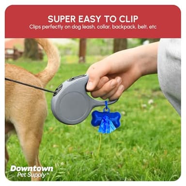Downtown Pet Supply Rainbow Paw Print Poop Bags (2200 CT & 2 Dispensers) - Leak-Proof, Unscented, Clips to Leashes & Harnesses - Image 4
