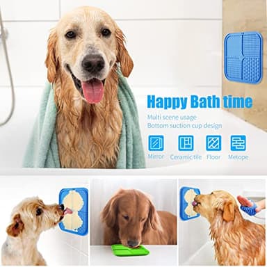 Honomastry Lick Mat for Dogs, Premium Lick Pad with Suction Cups for Dog Anxiety Relief, Slow Feeder Dog Bowls, Bathing, Grooming and Training. - Image 3