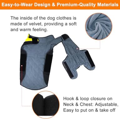 Warm Dog Winter Coat, Gimilife Dog Cold Weather Coats Waterproof Apparel Clothes Pet Jacket Padded Vest Outfit for Small Medium Large Dogs - Image 3