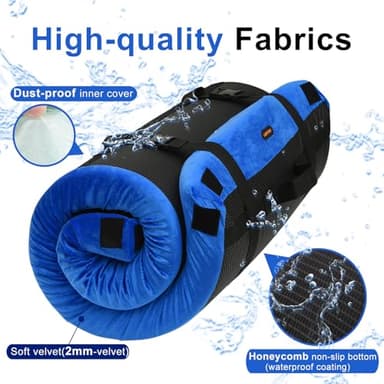 Lxotvae Queen Memory Foam Camping Mattress pad, Thick Sleeping Mat for Adults with Waterproof and Non-Slip Bottom, Portable Roll Up Mattress for Sleepover Guest,Cot Pad for Car Camping - Image 4