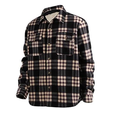 Yasumond Mens Big and Tall Jackets Heavy Sherpa Lined Zip Up Soft Warm Winter Outwears - Image 3