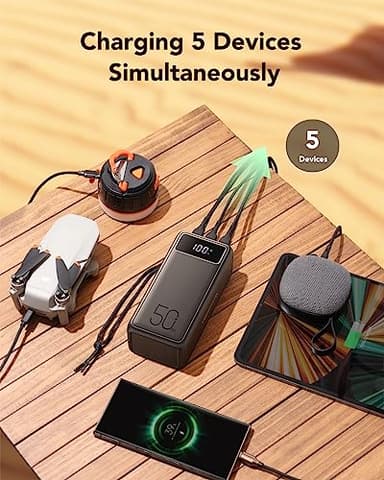 Power Bank 56000mah 100w Portable Charger Fast Charging Power Tank USB C with Emergency LED Flashlight Large Capacity External Battery Pack for iPhone Samsung Laptop for Outdoor Camping Travel - Image 7