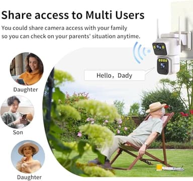 Luovisee Cameras for Home Security with Dual Lens,2.4G/5G WiFi Outdoor Camera Wireless Solar Powered,PIR Alarm,Color Night Vision,2-Way Audio,Cloud/SD Storage,No Month Fee(2 Pack) - Image 7