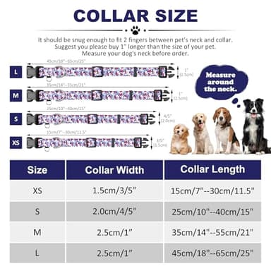 Dog Collars and Bandanas - Soft Adjustable Fancy Floral Boys Girls Puppy Collar for Small Medium Large Dogs. - Image 5