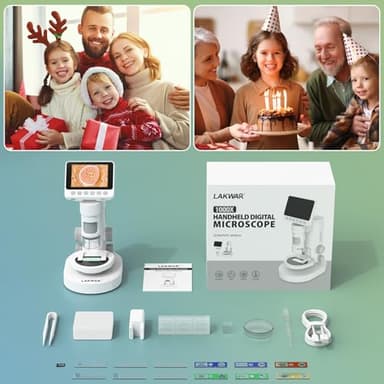 1000X Portable Microscope for Kids with 3.5-inch-Screen: 3-in-1 Digital Handheld Microscope for Kids Home School Biology Science Education - Image 7