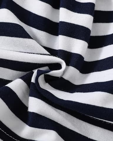 Doresbebe 18-24 Months Baby Clothes Toddler Outfits Floral Shirt Pants Infant Spring Summer Little Girl Clothes DarkBlue+Stripe - Image 6