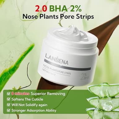 LANBENA Blackhead Remover Nose Pore Strips for Face, 2.0 Upgraded Deep Cleansing Peel off Mask Nose Strips Skincare for All Skin (1.06 Oz/30g) - 60pcs Strips - Image 4