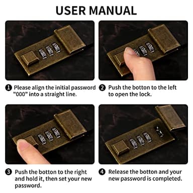 CAGIE Marble Diary with Lock for Girls, Waterproof Journal with Lock 192 Pages Secret Women Locked Diary with Pen, Password Locked Journals for Men and Boys, A5 Black - Image 5