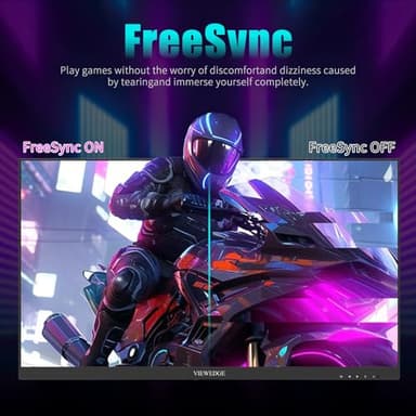 Viewedge 24 Inch Gaming Monitor with 165hz/144hz, IPS 1ms, FHD 1080p and HDR 10 | PC Computer Monitor with 105% sRGB, Bluelight Filter, 2 HDMI & 1 DP Port, Support Freesync and Wall Mounted - Image 6