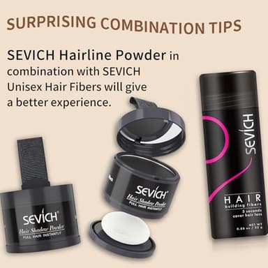 Sevich Hairline Powder，Instantly Conceals Hair Loss, Root Touch up Powder, Hair Shadow Toppers for Women & Men, Touch Up for Thinning Gray Hair, Windproof & Sweatproof, Medium Brown - Image 7