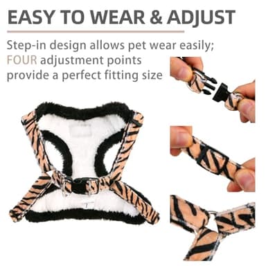 PUPTECK Dog Harness and Leash Set Medium Sized, Step in No Pull Adjustable Puppy Cat Harness Reflective Pet Vest - Image 3