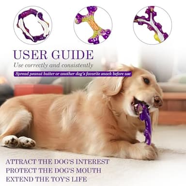 Frienhund Tough Dog Toys for Aggressive Chewers 3 Pack, Indestructible Dog Toy for Large Dogs, Bacon Flavored, Keeps Dogs Busy - Image 5