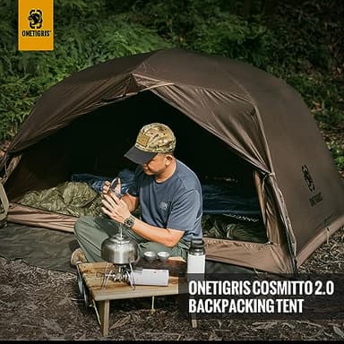 OneTigris COSMITTO 2 Person Backpacking Tent Shelter- Free Standing Lightweight Waterproof 3 Season Camping Tent for Outdoor Hiking Mountaineering - Image 7