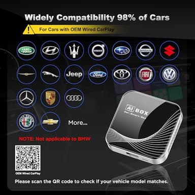 TERUNSOUl 3-in-1 Wireless CarPlay Adapter & Android Auto Wireless Adapter, Plug & Play, Easy Setup, Supports Netflix, YouTube, TF Card, and More for Cars with OEM Wired CarPlay/Android Auto - Image 5