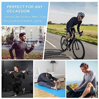 SPVISE Men's Compression Shirt Long Sleeve Mock Turtleneck Athletic Workout T-Shirts Running Tops Cool Gym Undershirts Black - Image 8