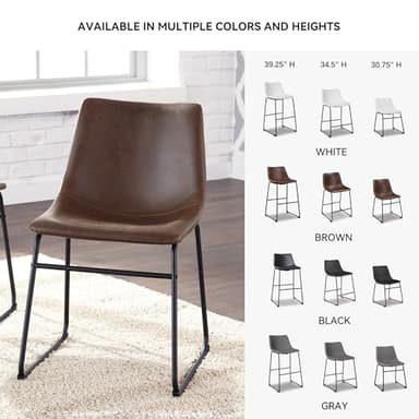 Signature Design by Ashley Centiar Dining-Chairs, Pack of 2, Black, Brown - Image 7