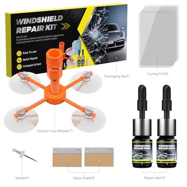 LOMEEN Windshield Repair Kit, 2025 New Package Windshield Crack Repair Kit with Enhanced Injection Head., Long-Lasting for Windshields, Windows, Mirrors, All Crack Types -2 Pack - Image 7