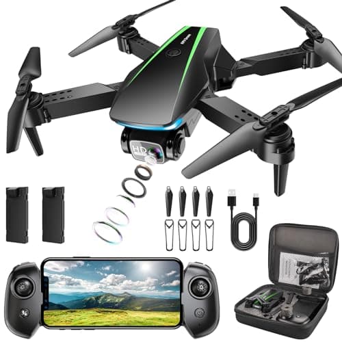 Oddire Mini Drone with Camera - 1080P Foldable Drone with Stable Hover, Gravity Control, Trajectory Flight,One Key Take Off/Land, 3D Flip, Drones for Adults with 2 Batteries, Carrying Case, Propellers - Image 1