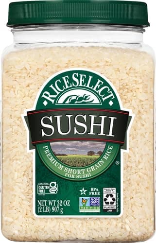 RiceSelect Sushi Rice for Sushi and Japanese Food, Premium Gluten-Free Short-Grain Rice, Non-GMO, 32-Ounce Jar - Image 4