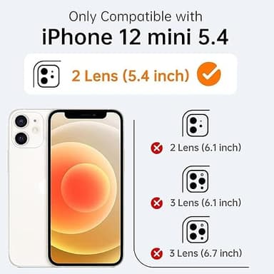 Kiresen Designed for iPhone 12 Mini Case with Screen Protector - Upgraded Camera Protection - Wireless Charging Compatible - Silicone Protective Phone Case 5.4" for Men Women Girls - Light Pink - Image 8