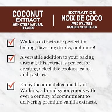 Watkins Coconut Extract with Other Natural Flavors, 2 oz. Bottles, Pack of 6 (Packaging May Vary) - Image 4