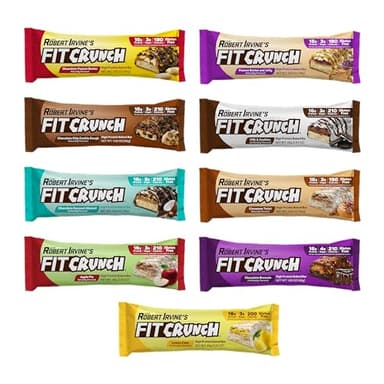 FITCRUNCH Snack Size Protein Bars, 6-Layer Baked Bar, 3g of Sugar, Gluten Free & Soft Cake Core (9 Count, Flavor Lovers) - Image 2