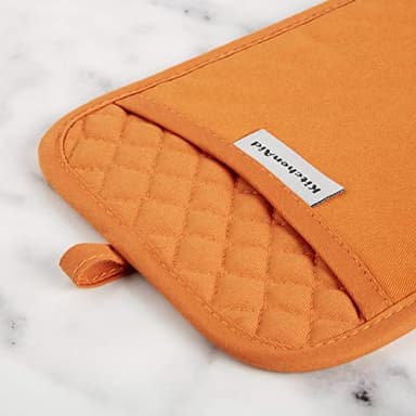 KitchenAid Asteroid Pot Holder 2-Pack Set, Honey, 7"x10" - Image 3