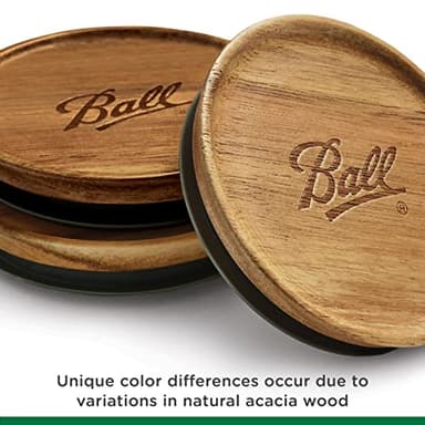 Ball® Jar Lids, 5 Pack Ball Jar Wooden Storage Lids - Image 5