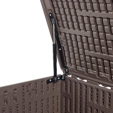 Amazon Basics Outdoor Patio Storage Box 150 Gallon Deck Box, Waterproof and Weather-resistant, Furniture Cushions Garden Tools, Brown - Image 5