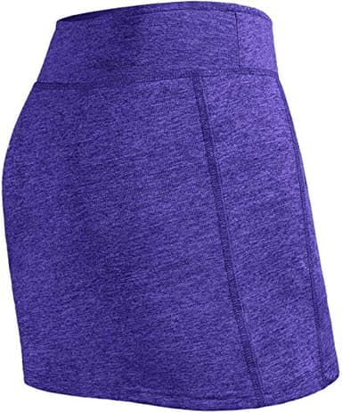 BLEVONH Womens Summer Tennis Skirts with Shorts Underneath, Pickleball, Athletic, Workout and Golf Skorts with Pockets Purple Small - Image 3