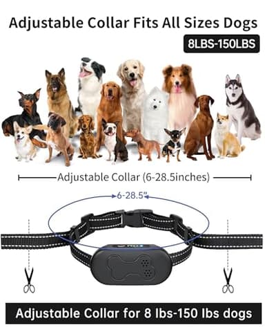 Dog Shock Collar with Remote Control - Rechargeable Dog Training Collar, IPX7 Waterproof E Collar for Dogs with 4 Safe Modes Flashlight Beep Vibration Shock Ideal for All Dog Sizes (8-150lbs) Gry - Image 3
