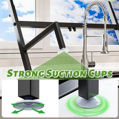 ilvvan Over The Sink Dish Drying Rack (Expandable Height and Length) Snap-On Design 2 Tier Large Dish Rack (23" - 34" L x 11" W x 19" - 21.5" H) - Image 5