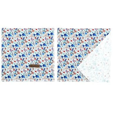 Bobo Rainbow Dog Bandana-1PC Flower Print Dog Bandanas Pet Bandanas Cute Bandanas Spring Bandanas Bibs Scarf Square Blue Soft Dog Kerchief Pet Bandanas for Small Medium Large Dogs - Image 3