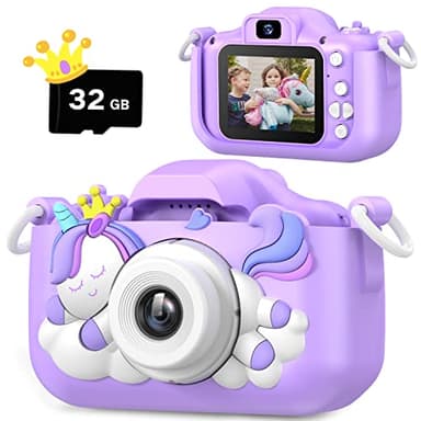 Upgrade Kids Camera, Christmas Birthday Gifts for Girls Boys, 1080P HD Selfie Digital Video Camera for Toddlers, Cute Portable Little Girls Boys Gifts Toys for 3 4 5 6 7 8 9 Years Old - Image 1