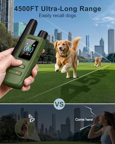 Jugbow Dog Shock Collar - 4500FT Dog Training Collar with Remote, IPX8 Waterproof Electric Dog Collar with 4 Training Modes, Security Lock, Rechargeable eCollar for 10-120lbs Small Medium Large Dogs - Image 3