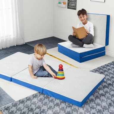 Tri-Fold Memory Foam Mattress, 4 inch Single Folding Mattress with Washable Cover, Foldable Mattress Portable for RV Camping, Guest Mat, Easy Storage, 75"×25"×4" - Image 8