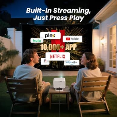 [Netflix-Licensed/Sound by JBL] Yaber L2 Plus Projector with WiFi and Bluetooth, Native 1080P Projector 4K Support, Auto Focus/Keystone Correction, Built-in Apps, Portable Proyector for Home & Outdoor - Image 2