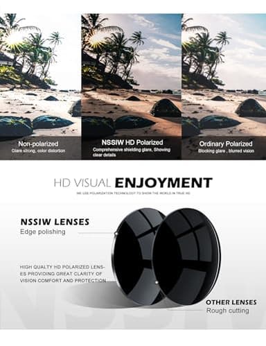 NSSIW Polarized Sunglasses Men and Women, Mens Sunglasses Polarized with Lightweight Frame and UV Protection for Driving Golf - Image 6