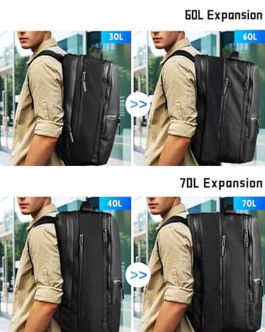 Zurligi Vacuum Backpack Travel - Extra Large 70 Expandable Airback Vacuum Seal Compression Backpack with Pump, Vacpack, Water Resistant, TSA Lock, for Hiking, Camping, Outdoor, Business - Image 8