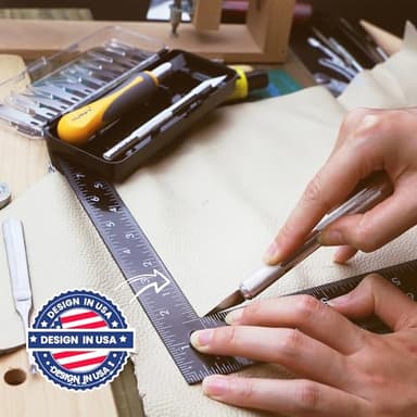 MulWark Exacto Knife Set | Craft Knife Kit | 16pc Precision Craft Hobby Kit with Razor Sharp Knives for Wood, Crafting, Leather, Scrapbooking & Modeling - Image 2