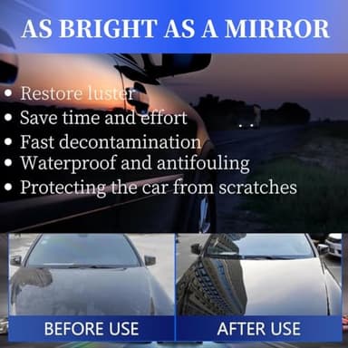 Sopami Car Coating Spray,Quick Effect Coating Agent,Quickly Coat Car Wax,Car Scratch Wax Polish Spray Waterless Wash,Oil Film Emulsion Glass Cleaner with towel (1 pcs) - Image 3