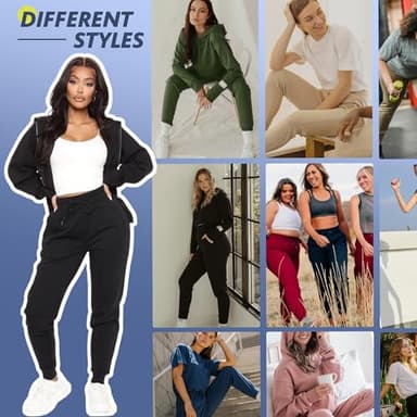 4 Pack Joggers for Women - Sweatpants with Pockets Lightweight Comfy Yoga Pants for Workout Travel Lounge - Image 3