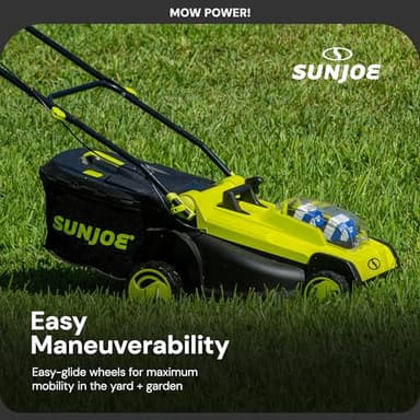 Sun Joe 24 Volt 17 Inch Mulching Walk Behind Lawn Mower with 11 Gallon Grass Catcher, 6 Position Height Adjustment, Battery and Charger, 24V-X2-17LM - Image 9