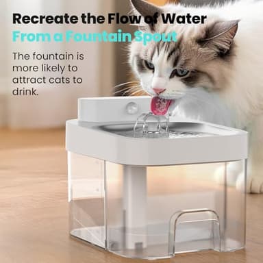 HAPAW Cat Water Fountain, App Monitoring Wastewater Separation Pet Water Fountain, No Filter, 5000mAh Battery & Plug-in, 3L/101oz Smart Wireless Automatic Water Dispenser for Cats Indoor, 2.4G Wi-Fi - Image 8