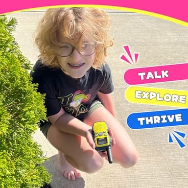 Wishouse Walkie Talkies for Kids Rechargeable with USB Charger 6000mAh Battery,Outdoor Camping Games with Flashlight Lanyard,Toys for Girls,Halloween Xmas Birthday Gift for Children 2 Pack Pink Purple - Image 8