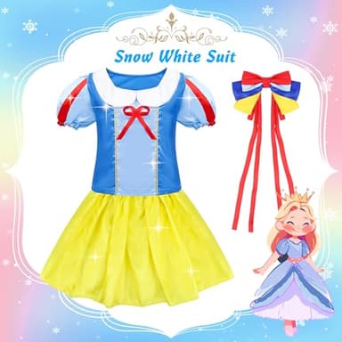 16 Pcs Princess Dress Up Clothes for Little Girl Role Play Costume Gift Set, Princess Mermaid Pretent Play Outfit Toys for Toddler Girls, Cosplay Birthday Party Gift for Girls Age 3 4 5 6 7 + Year Old - Image 3