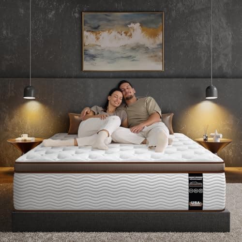 BedStory Firm King Mattress for Couples - 14 Inch Hybrid Mattress with Quiet Motion Isolation, Extra Spinal Support and Back Pain Relief - 800+ Pocket Springs, CertiPUR-US Certified - Image 1